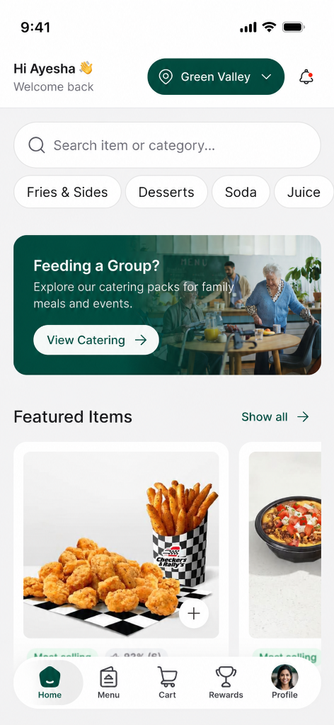 Tilvo Branded Mobile App Home Screen